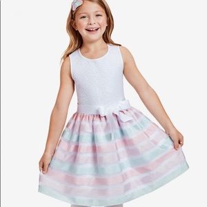 NWT • Childrens Place Lace & Ribbon Striped Dress